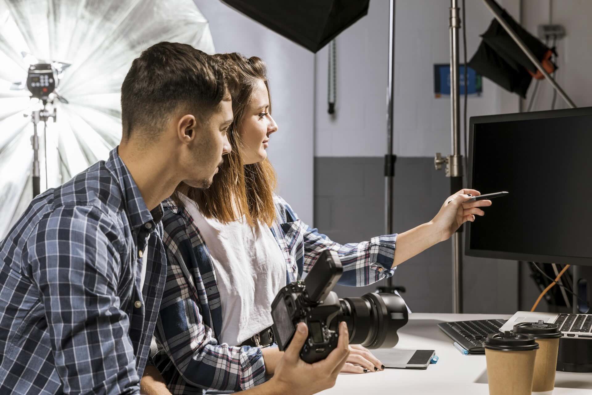 side-view-people-working-empty-screen-web